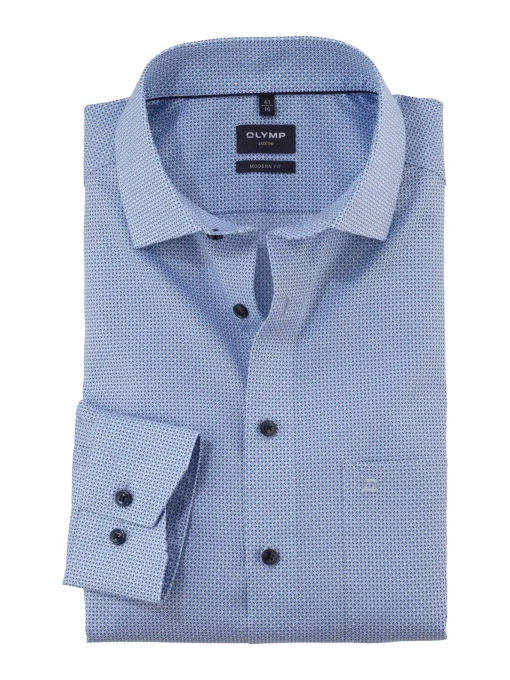 Herren Olymp Businesshemd mit Minimal-Print