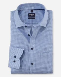 Herren Olymp Businesshemd mit Minimal-Print