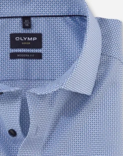 Herren Olymp Businesshemd mit Minimal-Print