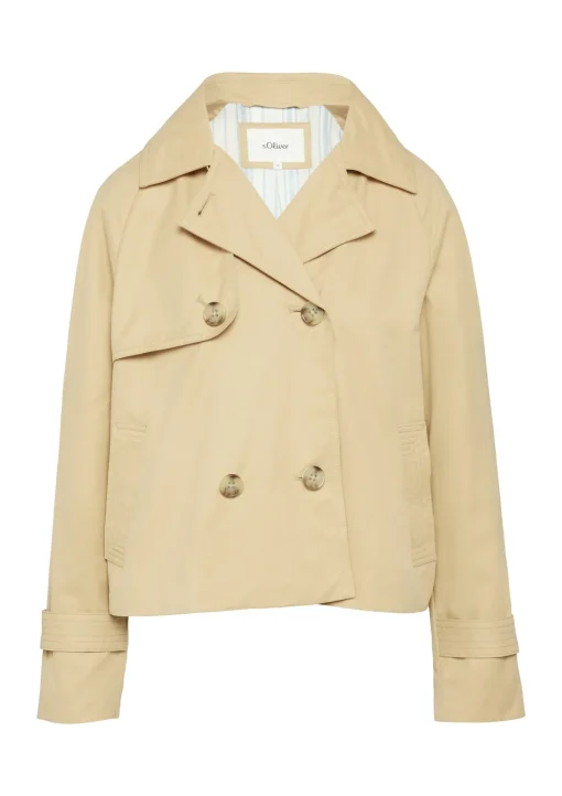 Damen s.Oliver Cabanjacke mit Raglanärmeln und Streifenfutter