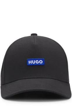 Damen Hugo Blue Cap aus Baumwoll-Twill mit aufgesticktem Logo-Etikett