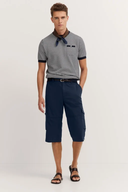 Herren Bugatti Caprihose mit Cargo-Taschen