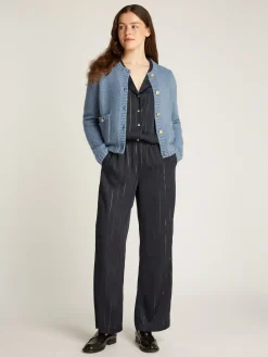 Damen Tommy Hilfiger Cardigan mit goldfarbenen Knöpfen