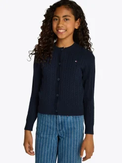 Kinder Tommy Hilfiger Cardigan mit Mini-Zopfmuster