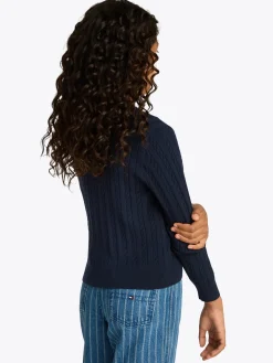 Kinder Tommy Hilfiger Cardigan mit Mini-Zopfmuster