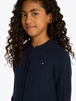 Kinder Tommy Hilfiger Cardigan mit Mini-Zopfmuster