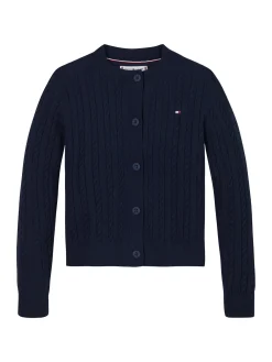 Kinder Tommy Hilfiger Cardigan mit Mini-Zopfmuster