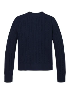 Kinder Tommy Hilfiger Cardigan mit Mini-Zopfmuster