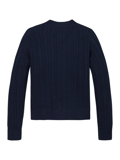 Kinder Tommy Hilfiger Cardigan mit Mini-Zopfmuster