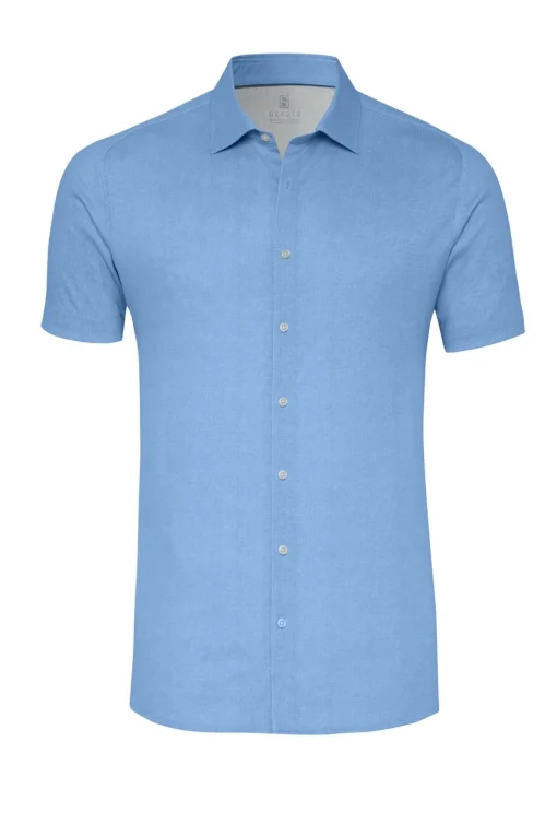 Herren Desoto Casual Kent Jerseyhemd Kurzarm