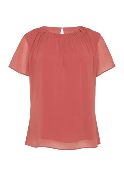 Damen s.Oliver BLACK LABEL Chiffonbluse mit Falten am Ausschnitt