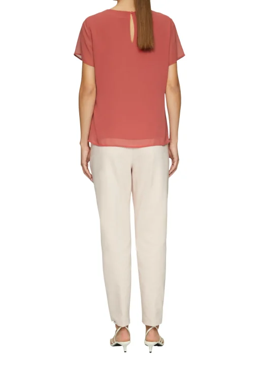 Damen s.Oliver BLACK LABEL Chiffonbluse mit Falten am Ausschnitt