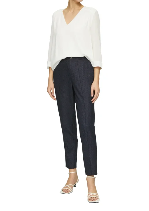 Damen s.Oliver BLACK LABEL Chiffon-Bluse mit Smokdetails