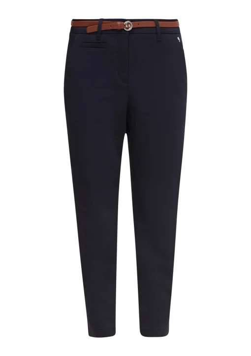 Damen Comma Chino mit Gürtel