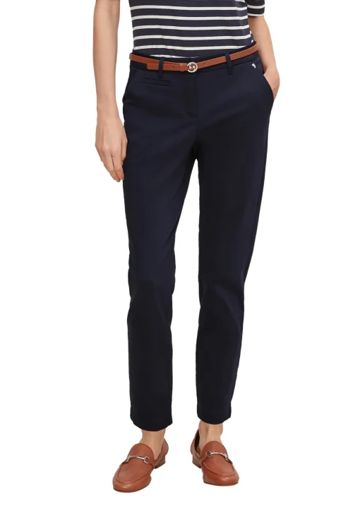 Damen Comma Chino mit Gürtel
