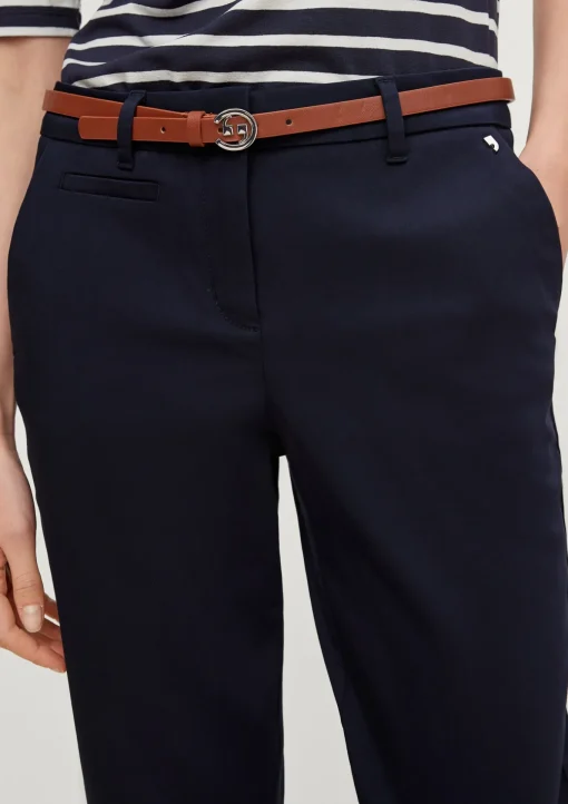 Damen Comma Chino mit Gürtel