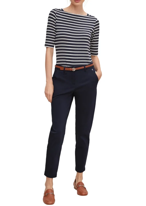 Damen Comma Chino mit Gürtel