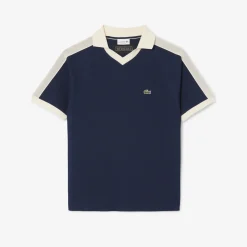 Herren Lacoste Classic Fit-Polohemd mit Piqué-Einsätzen