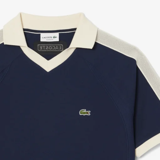 Herren Lacoste Classic Fit-Polohemd mit Piqué-Einsätzen