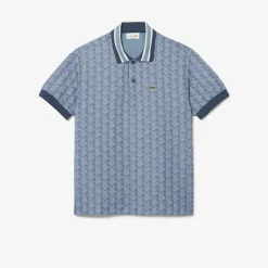 Herren Lacoste Classic Fit-Poloshirt mit Monogramm aus Jacquard