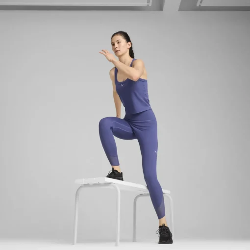 Damen Puma CLOUDSPUN Hochgeschnittene 7/8 Leggings aus weichem Mesh