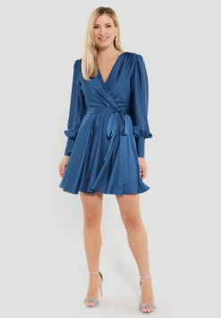 Damen Swing Day Cocktailkleid aus Satinchiffon