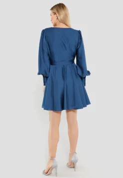 Damen Swing Day Cocktailkleid aus Satinchiffon