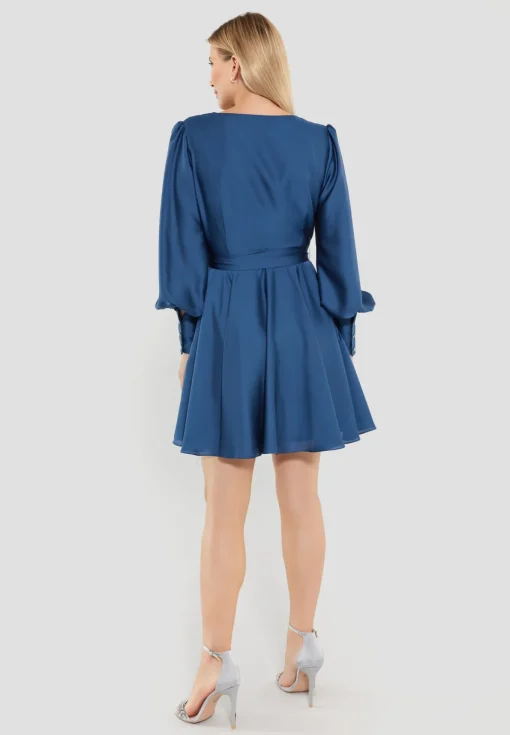 Damen Swing Day Cocktailkleid aus Satinchiffon