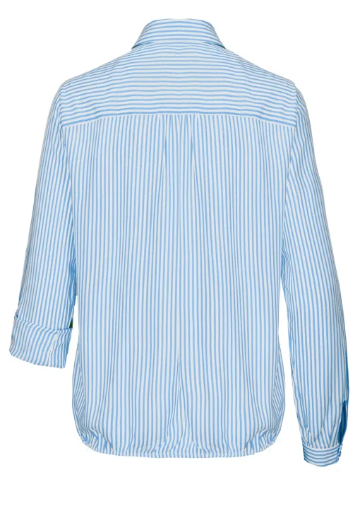 Damen Bianca Coole Schlupfbluse mit Polokragen und kurzer Knopfleiste