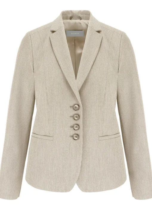 Damen Bianca Cooler Kurzblazer mit Reverskragen und Leistentaschen