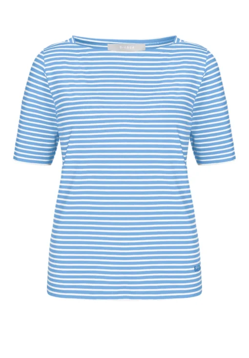 Damen Bianca Cooles Kurzarmshirt mit U-Boot Ausschnitt