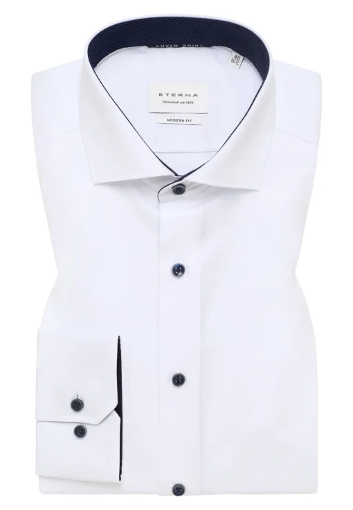 Herren Eterna Cover Shirt Twill Langarm
