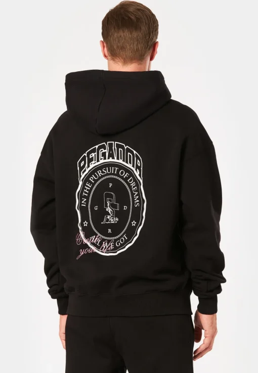 Herren Pegador CREGO OVERSIZED HOODIE WASHED BLACK