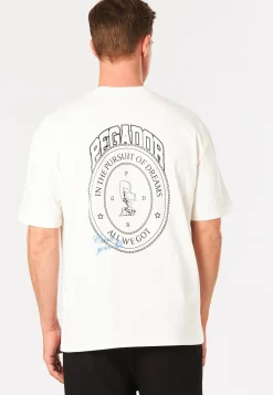 Herren Pegador CREGO OVERSIZED TEE WASHED WARM WHITE