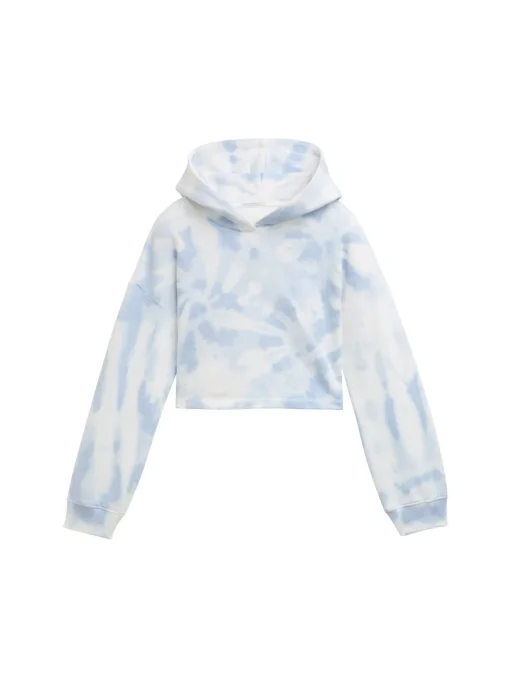 Kinder Tom Tailor Denim Cropped Hoodie Sweatshirt mit Batik-Muster