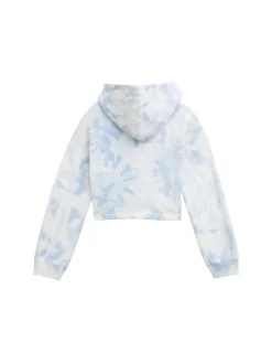 Kinder Tom Tailor Denim Cropped Hoodie Sweatshirt mit Batik-Muster
