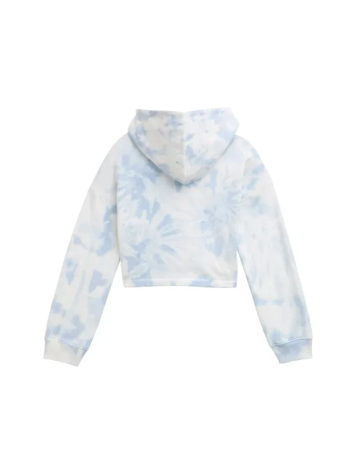Kinder Tom Tailor Denim Cropped Hoodie Sweatshirt mit Batik-Muster
