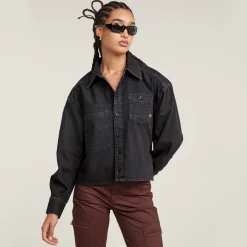 Damen G-Star Cropped Jeans Overshirt