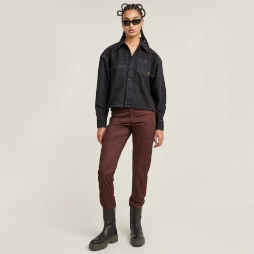 Damen G-Star Cropped Jeans Overshirt