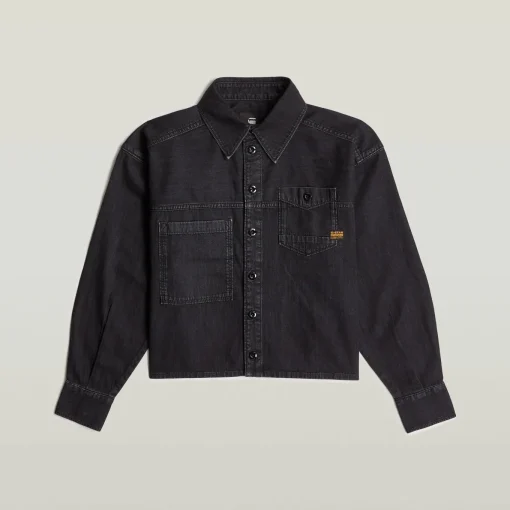 Damen G-Star Cropped Jeans Overshirt