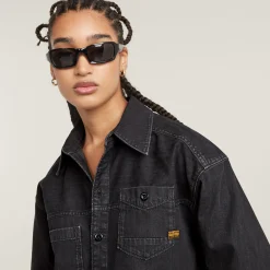 Damen G-Star Cropped Jeans Overshirt