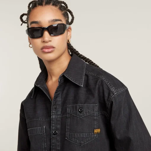 Damen G-Star Cropped Jeans Overshirt