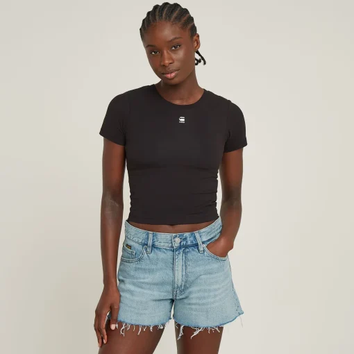 Damen G-Star Cropped Mini Slim T-Shirt