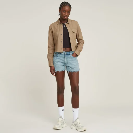 Damen G-Star Cropped Mini Slim T-Shirt