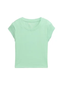 Kinder Tom Tailor Denim Cropped Ripp T-Shirt