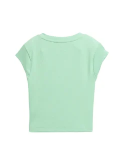 Kinder Tom Tailor Denim Cropped Ripp T-Shirt