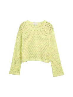 Kinder Tom Tailor Denim Cropped Strickpullover mit Lochmuster