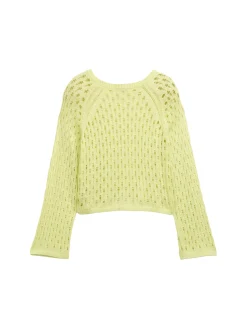 Kinder Tom Tailor Denim Cropped Strickpullover mit Lochmuster