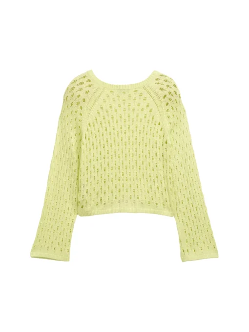 Kinder Tom Tailor Denim Cropped Strickpullover mit Lochmuster