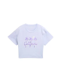 Kinder Tom Tailor Denim Cropped T-Shirt mit Print